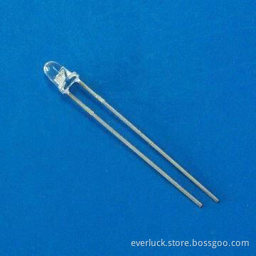 3mm Round White Bi-directional Protected LED, 600 to 800mcd Luminous Intensity